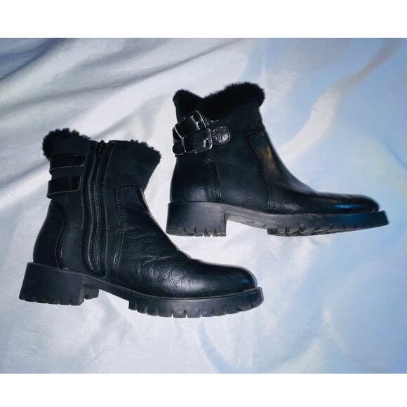 Napoleoni Leather Boots w/ Shearling - Women's Size 38 - Handcrafted in Italy - Picture 4 of 12